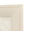 Portrait Alabaster White Panel Bed w/ LED Lights