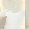 Portrait Alabaster White Panel Bed w/ LED Lights