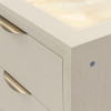 Portrait Alabaster White Panel Bedroom Set w/ LED Lights
