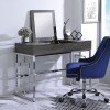 Saffron Vanity Desk (Black Oak/ Chrome)