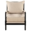 Blanchett Beige and Black Accent Chair
