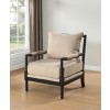 Blanchett Beige and Black Accent Chair