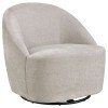 Leon Beige Swivel Accent Chair