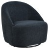 Leon Black Swivel Accent Chair