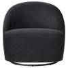 Leon Black Swivel Accent Chair