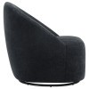Leon Black Swivel Accent Chair