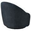 Leon Black Swivel Accent Chair
