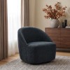 Leon Black Swivel Accent Chair