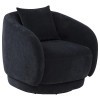 Arnaud Navy Swivel Accent Chair