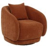 Arnaud Burnt Orange Swivel Accent Chair