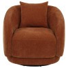 Arnaud Burnt Orange Swivel Accent Chair