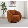 Arnaud Burnt Orange Swivel Accent Chair