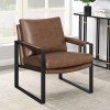 Eclectic Umber Brown Accent Chair