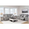 Biscoe Pewter Power Reclining Living Room Set w/ Adjustable Headrests