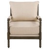 Blanchett Beige and Distressed Brown Accent Chair
