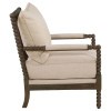 Blanchett Beige and Distressed Brown Accent Chair