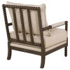 Blanchett Beige and Distressed Brown Accent Chair