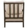 Blanchett Beige and Distressed Brown Accent Chair