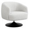 Beige Swivel Chair w/ Pedestal Base