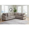 Claireah Umber 3-Piece Right Sofa Sectional