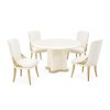 La Terrazza Creamy Pearl Round Dining Room Set