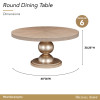 West Kensington Sea Salt Caramel Round Dining Table