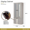 West Kensington Medium Espresso Display Cabinet