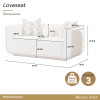 West Kensington Sea Salt Caramel and Buff Loveseat