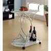 White and Chrome Serving Cart