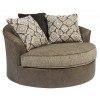 Abalone Chocolate Oversized Swivel Accent Chair