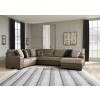 Abalone Chocolate Right Chaise Sectional