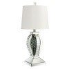 Table Lamp w/ Mirror and Faux Crystal Gems