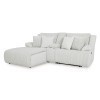 Top Tier Alloy 3-Piece Reclining Left Chaise Sectional w/ Console