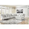 Top Tier Alloy Modular Reclining Right Chaise Sectional