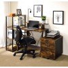Nypho Home Office Set (Weathered Oak/ Black)