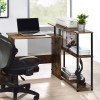 Ievi Writing Desk (Weathered Oak/ Black)