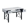 Settea Computer Desk (Antique White/ Black)