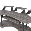 Eleazar 83 Inch Music Recording Studio Desk (Black Oak)