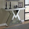 Mirrored Console Table w/ Triangular Base