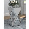 Hollywood Glam Silver Side Table