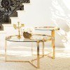 Gold 2-Piece Nesting Table Set
