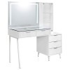 Souza White Makeup Vanity w/ LED Mirror