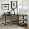 Taurus L-Shaped Home Office Set (Rustic Oak/ Black)