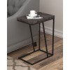 Rustic Grey Expandable Accent Table