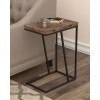 Rustic Tobacco Expandable Accent Table