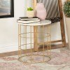 White and Gold Accent Table