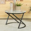 White and Black Accent Table