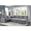 Solomon 4-Piece Sectional w/ Pull-out Bed and Hidden Storage