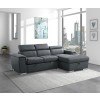Berel 2-Piece Sectional w/ Pull-out Bed and Adjustable Headrests (Charcoal)