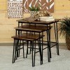 Natural and Black 3-Piece Nesting Table Set